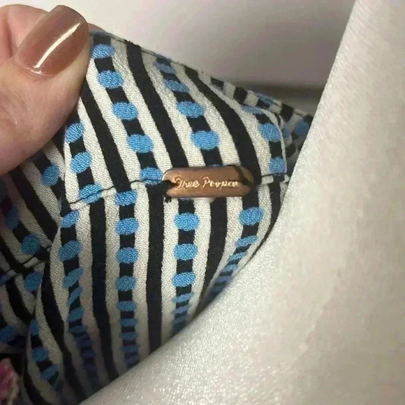 Free People Mix N’ Match V-Neck Boho Floral Oversized Kimono Top Size Small - Picture 11 of 13